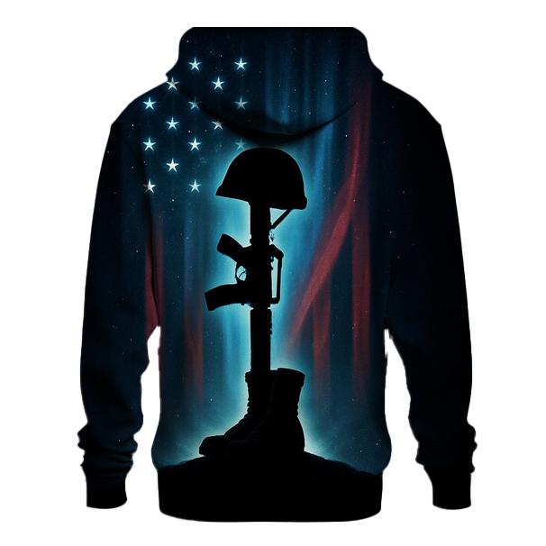 Stars Over The Battlefield Cross pullover hoodies