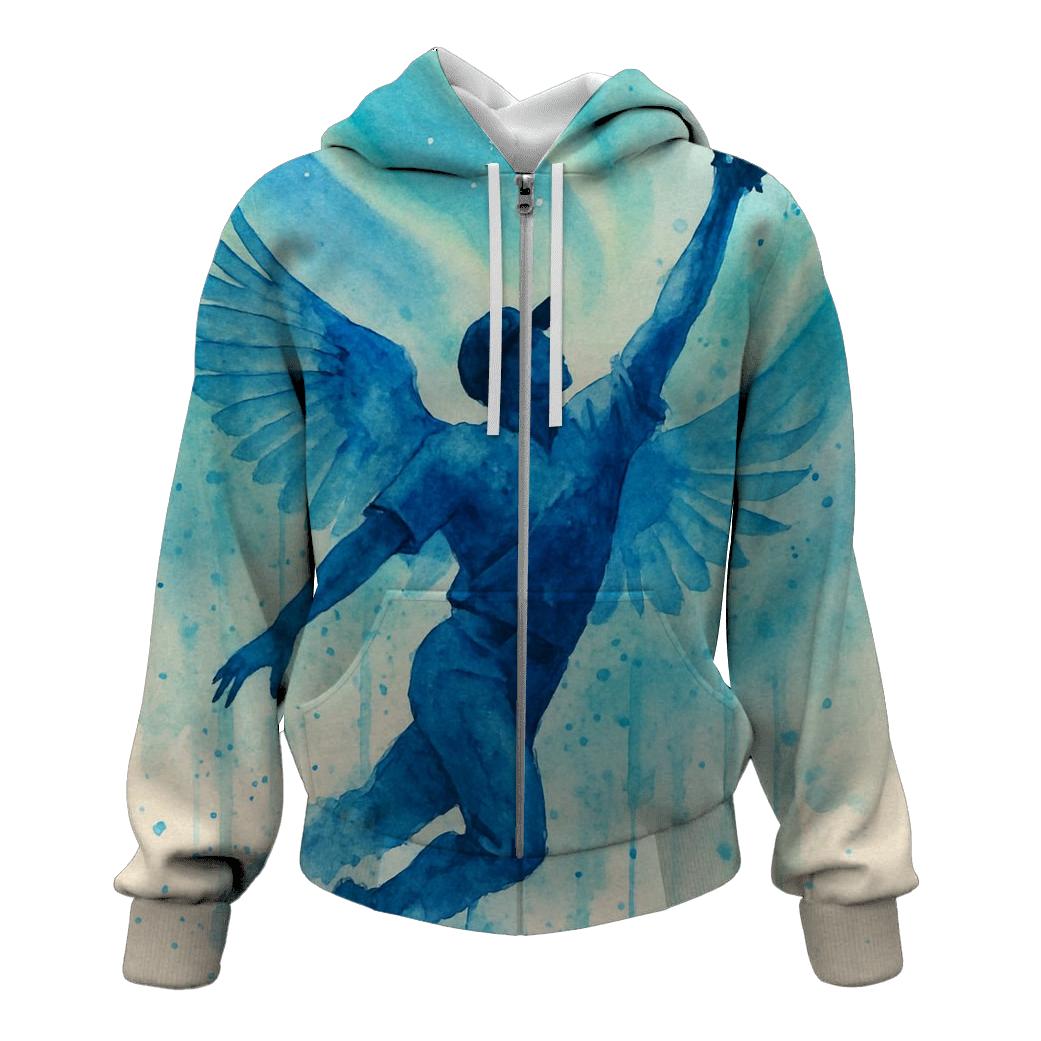 Aurora Wing Catcher In Blue Jays Motion printed hoodies