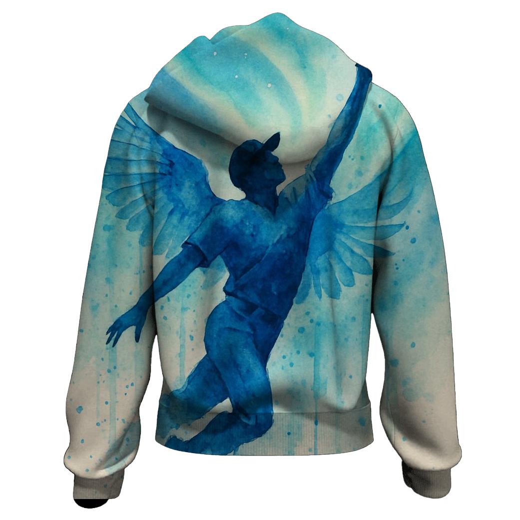 Aurora Wing Catcher In Blue Jays Motion printed hoodies