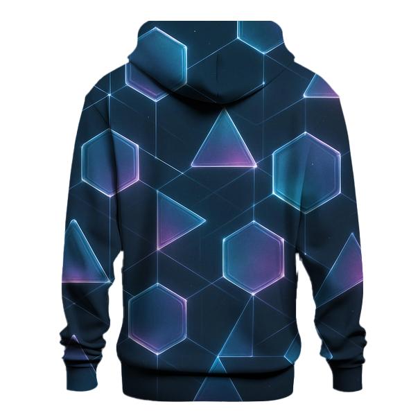 Nebula Lattice Gradient Geometry graphic hoodies