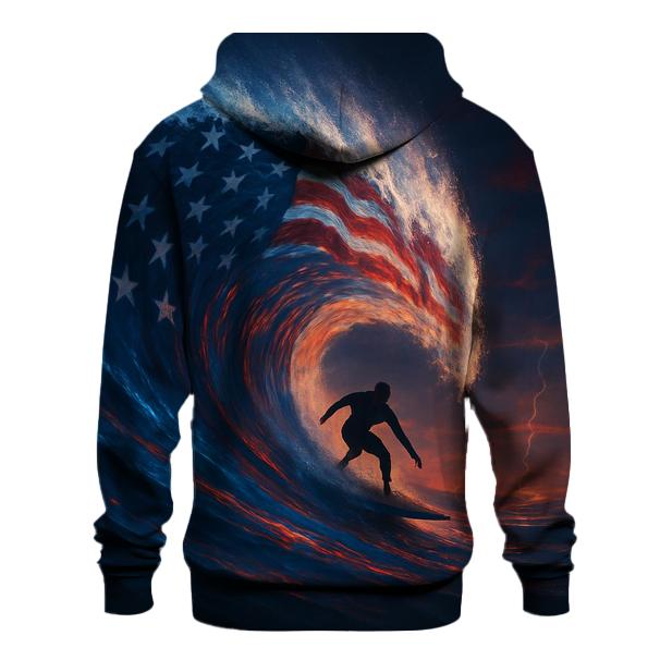Patriotic Storm Rider Wave lightweight hoodies