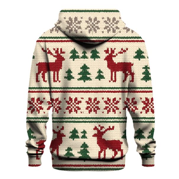 Nordic Reindeer Fair Isle Stripe heavyweight hoodies