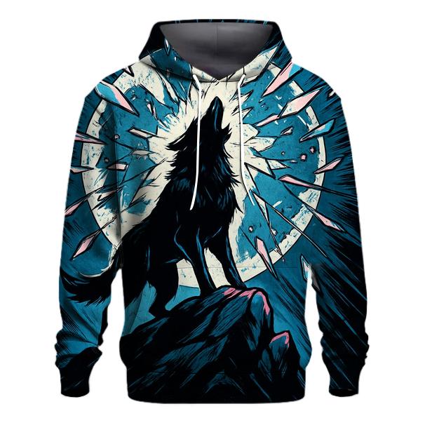Shattered Moon Howl Wolf hoodie designs