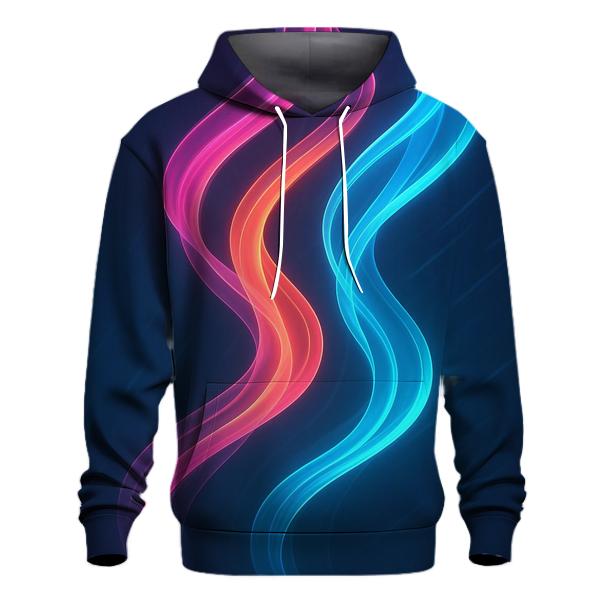 Prismatic Drift Gradient Ribbons embroidered hoodies
