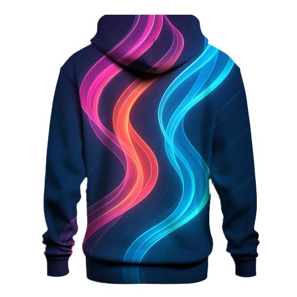 Prismatic Drift Gradient Ribbons embroidered hoodies