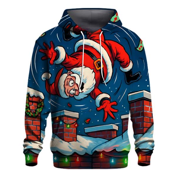 Santa Chimney Acrobatics lightweight hoodies