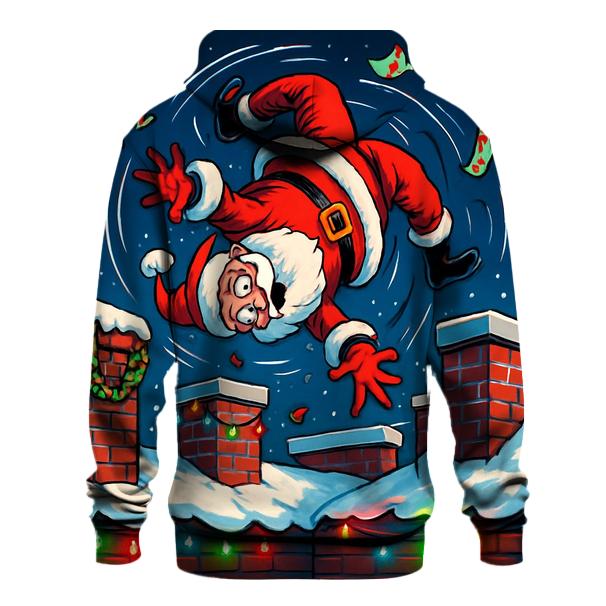 Santa Chimney Acrobatics lightweight hoodies