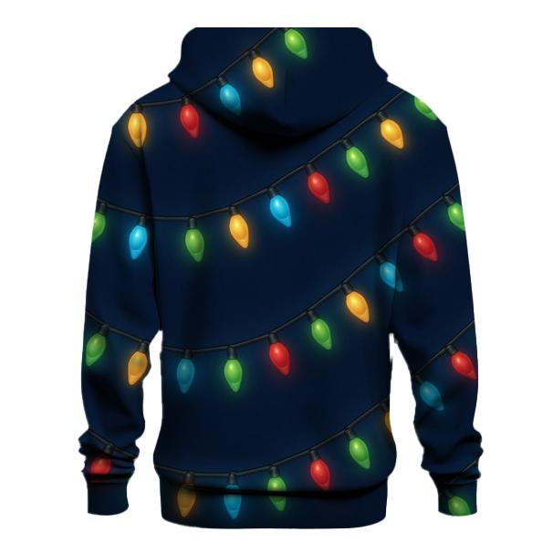 Christmas Lights Diagonal Wave printed hoodies
