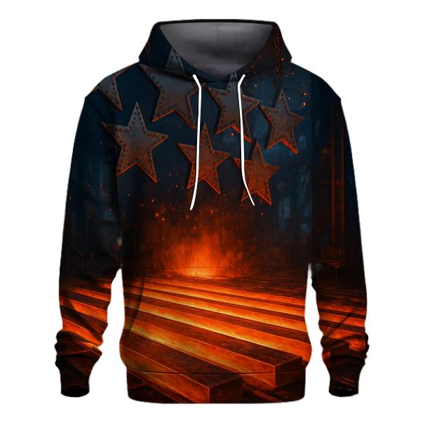 Rustbelt Steel Stripes Forge embroidered hoodies