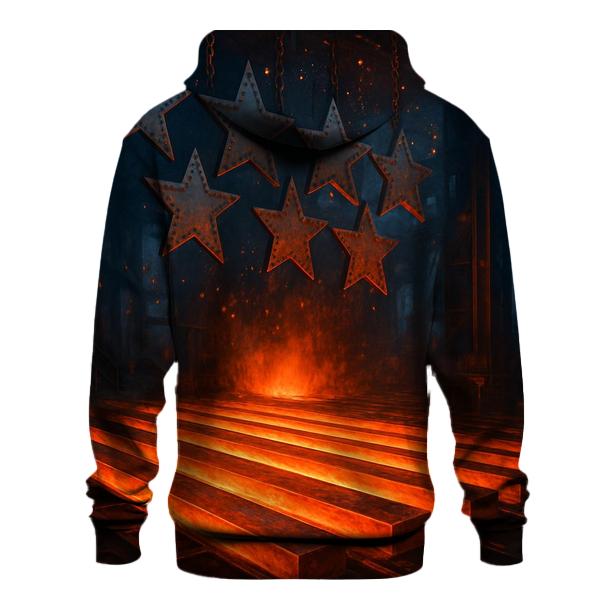 Rustbelt Steel Stripes Forge embroidered hoodies