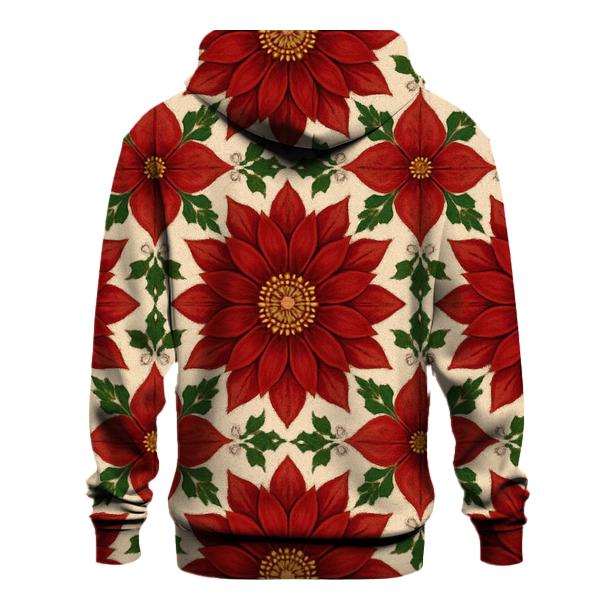 Poinsettia Mandala Tessellation heavyweight hoodies