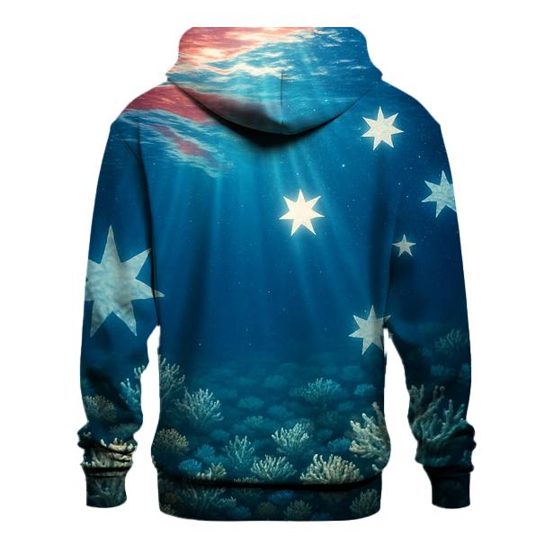 Australian Flag Ocean Reef Constellation zip-up hoodies