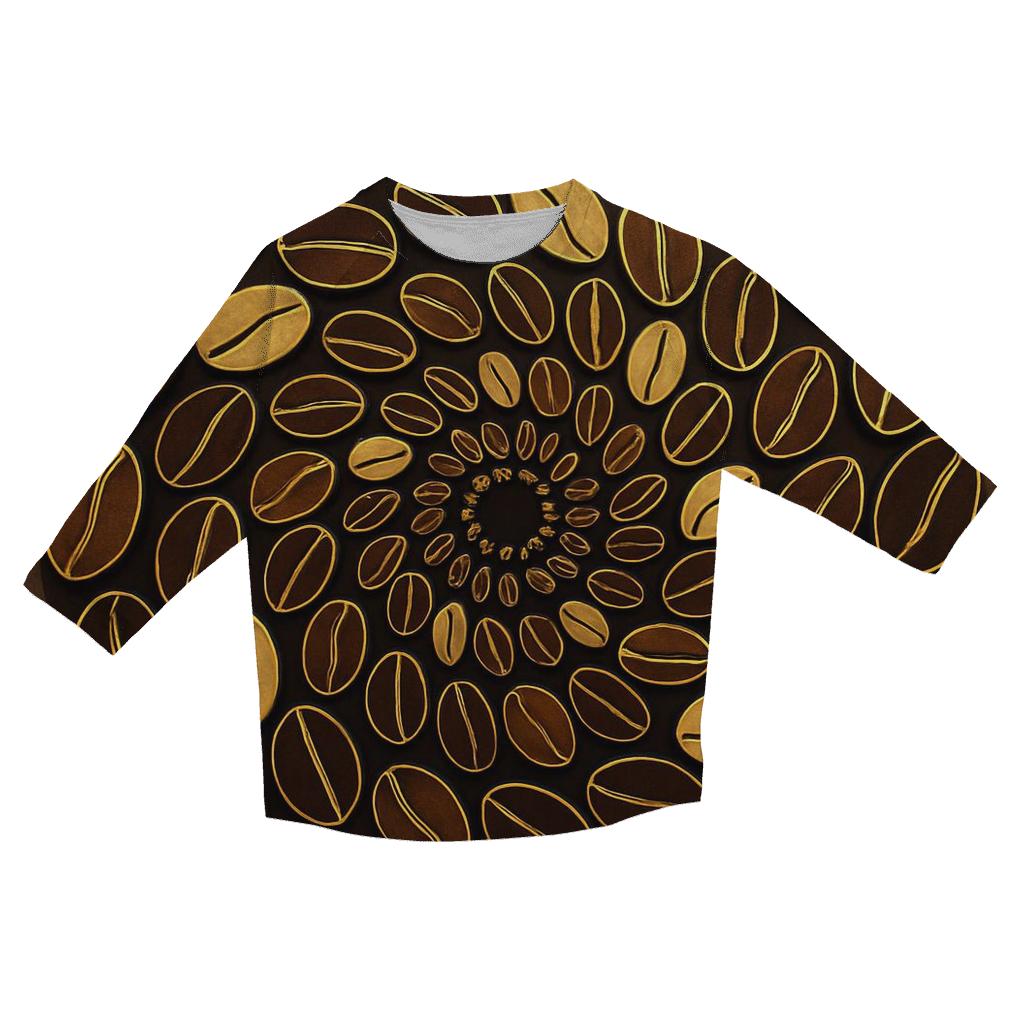 Golden Roast Spiral printed three quarter sleeve shirts