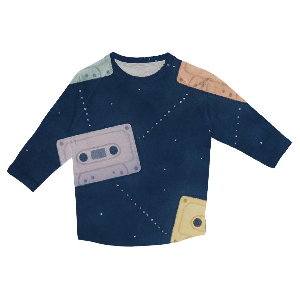 Retro Cassette Constellation personalized 3/4 sleeve tees