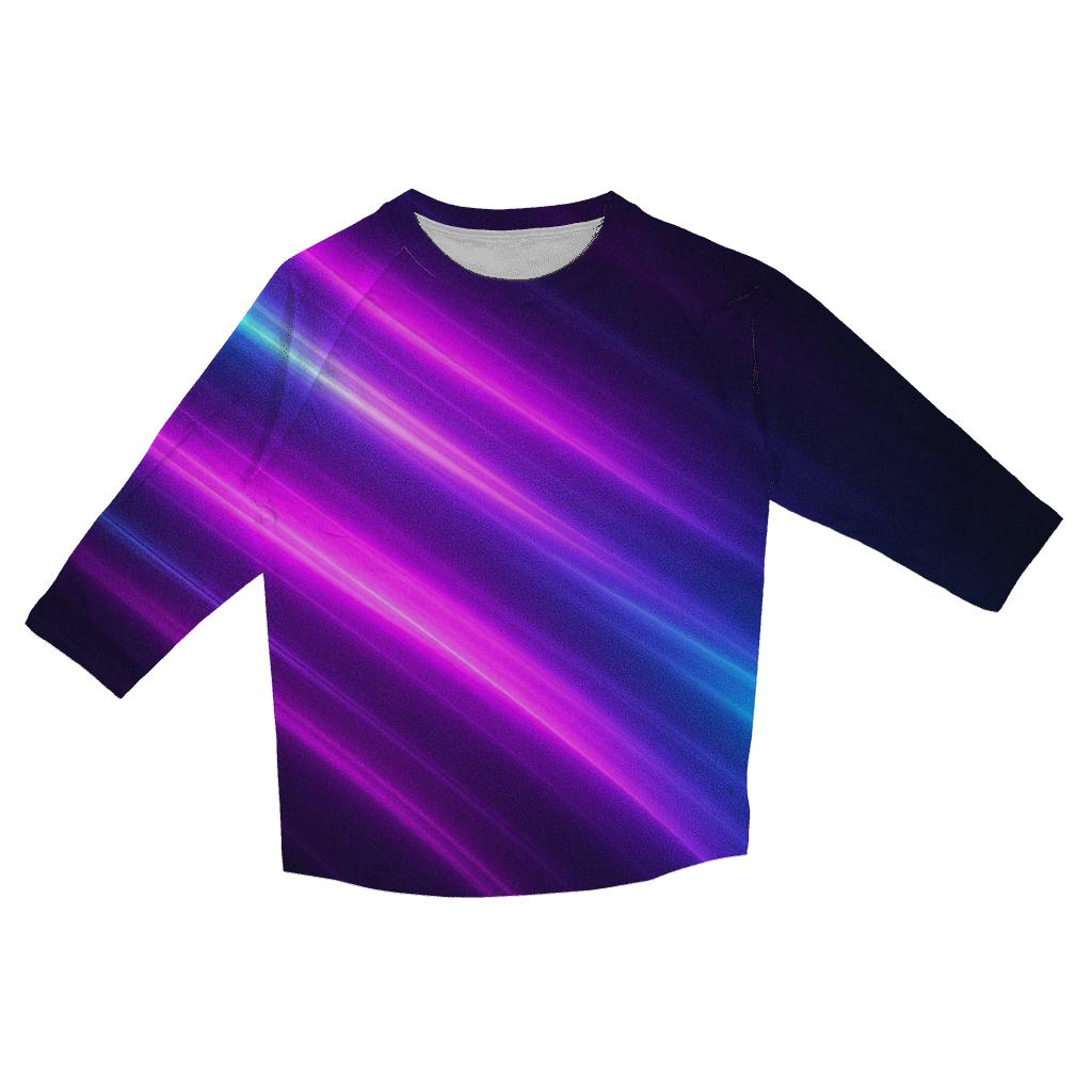 Neon Vapor Stream casual three quarter sleeve shirts
