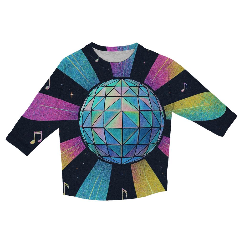 Disco Prism Bloom trendy 3/4 sleeve tops