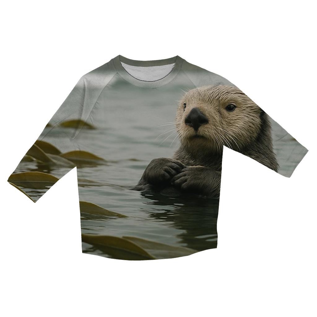 Kelp Forest Sea Otter Rest personalized 3/4 sleeve tees