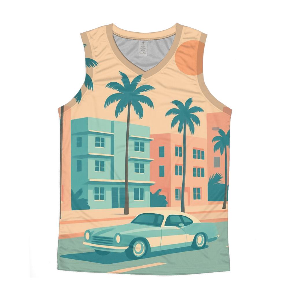 Pastel Miami Drive designer workout tanks