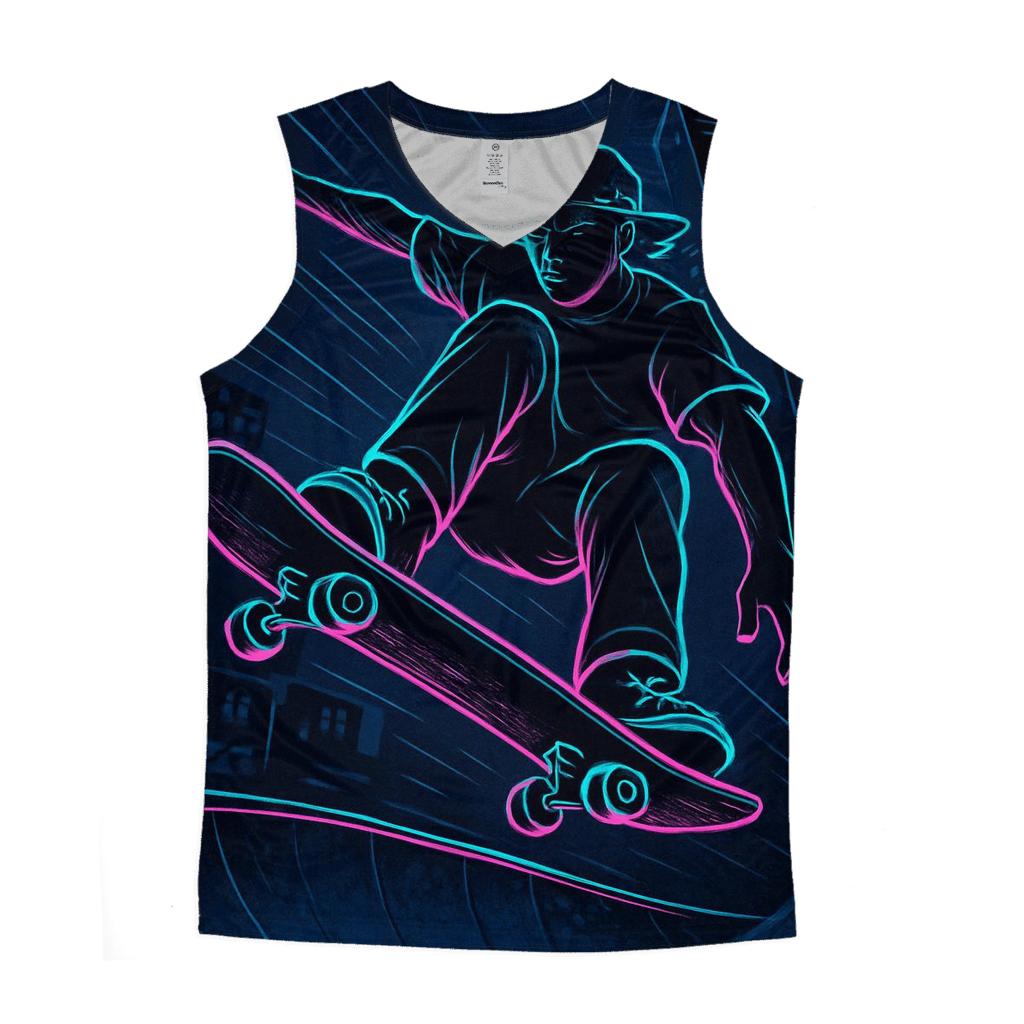 Neon Urban Skate Park Session cotton sleeveless tops