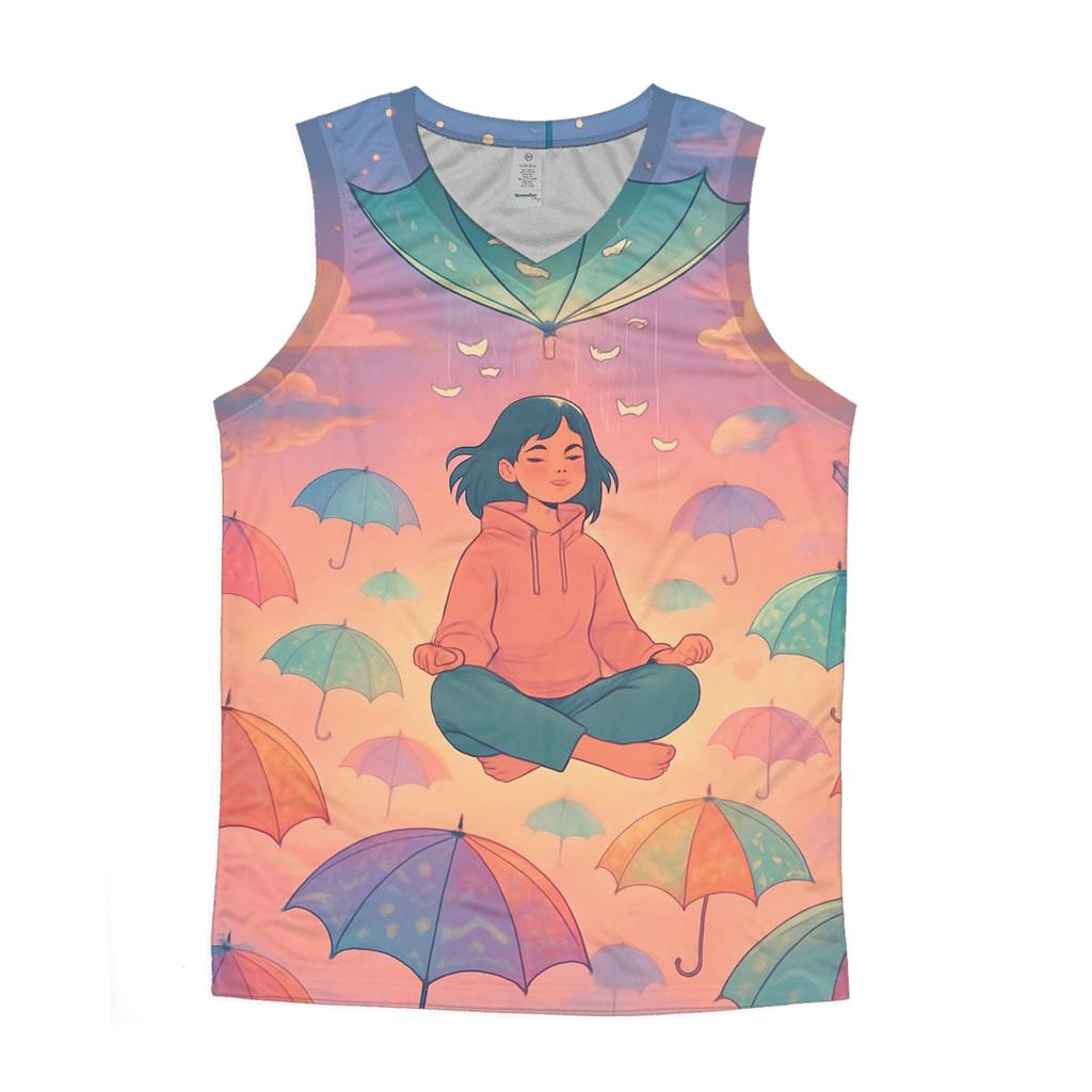 Umbrella Parade In The Sky personalized athletic tanks
