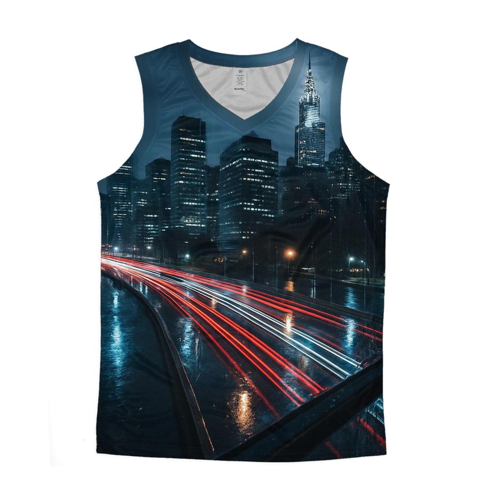 Rain Soaked FDR Drive With Skyline Reflections stylish racerback tanks