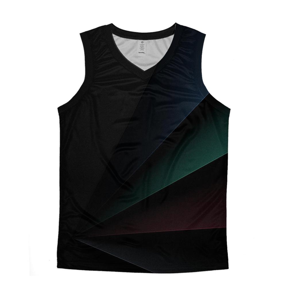 Obsidian Prism Fade cotton sleeveless tops
