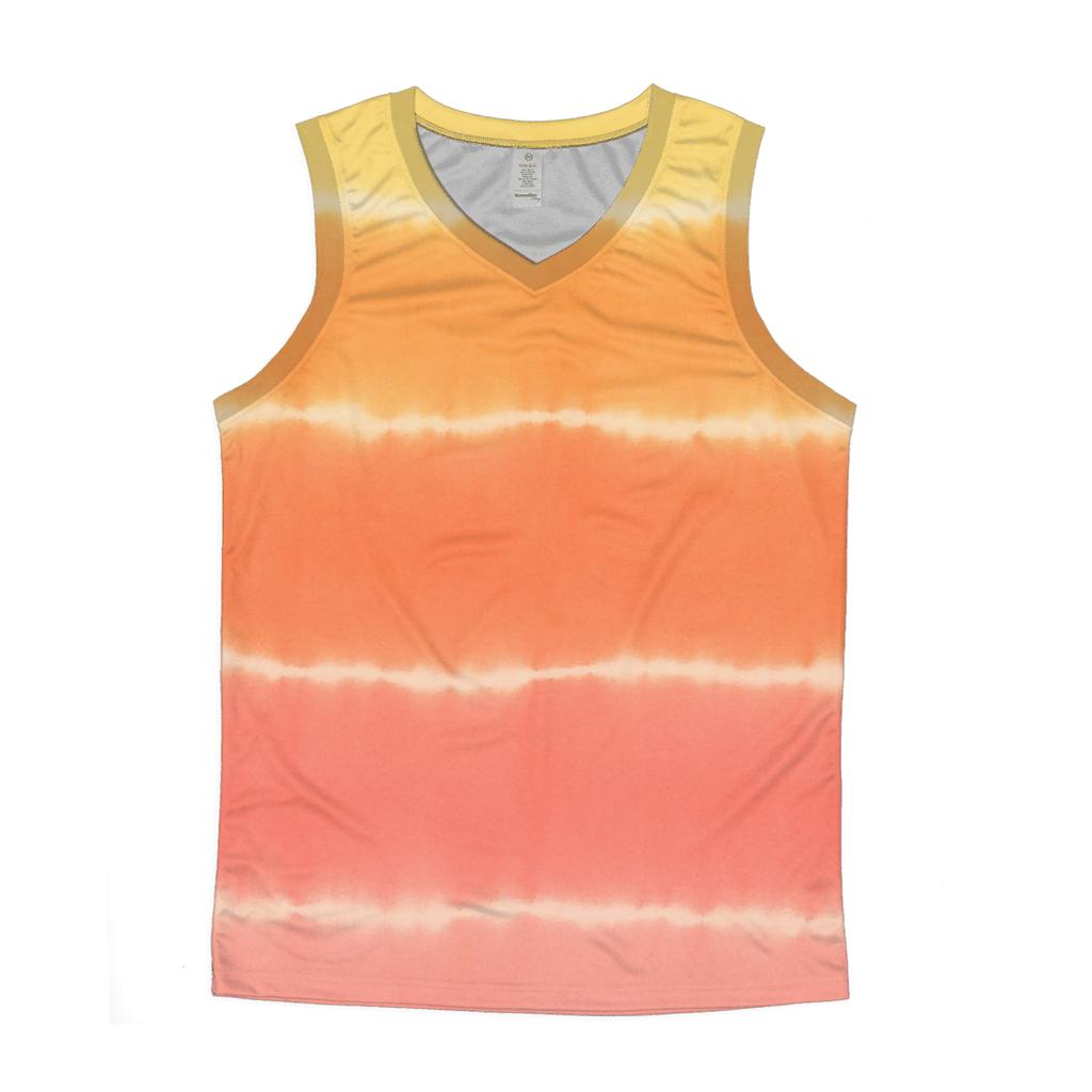 Citrus Horizon Stripe Fade personalized athletic tanks