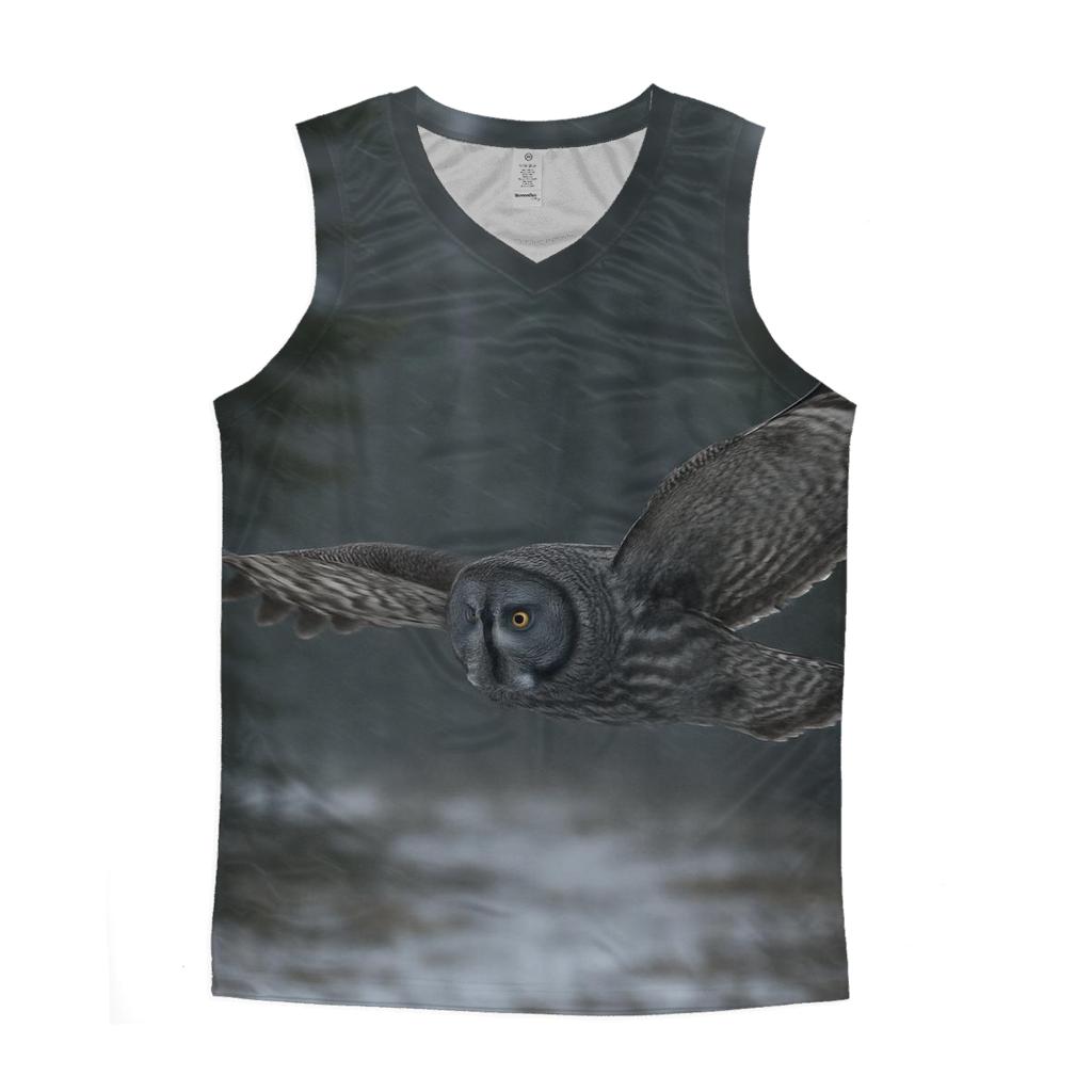 Boreal Glide Great Grey Owl stylish racerback tanks