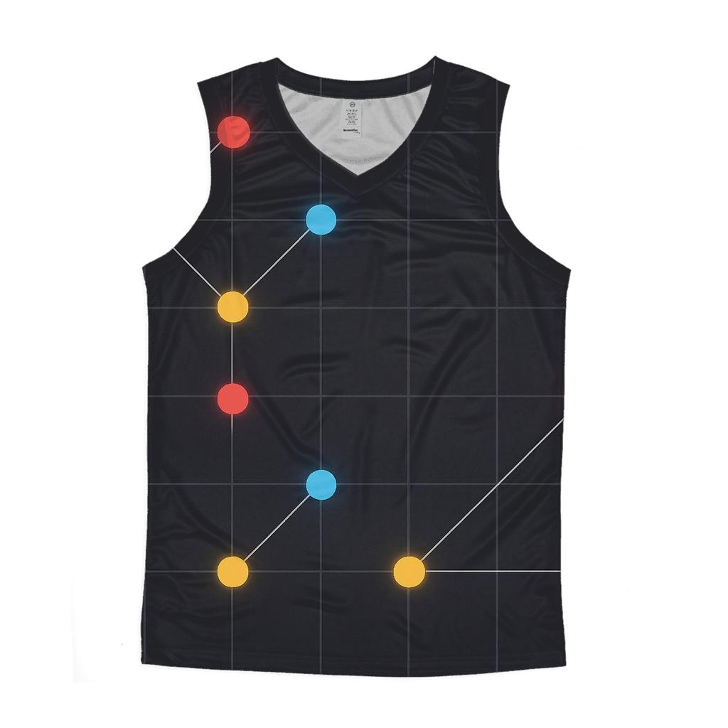Quantum Constellation Grid personalized athletic tanks