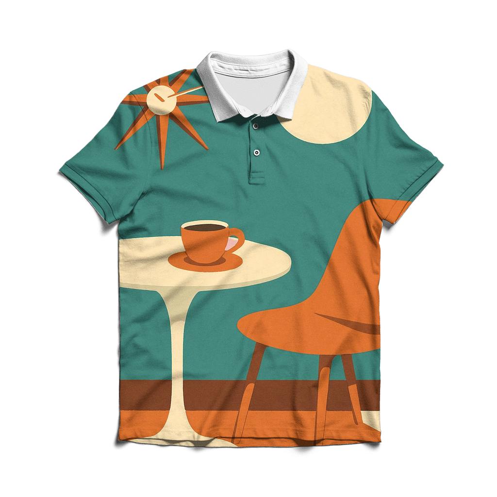 Atomic Coffee Lounge embroidered polo tops