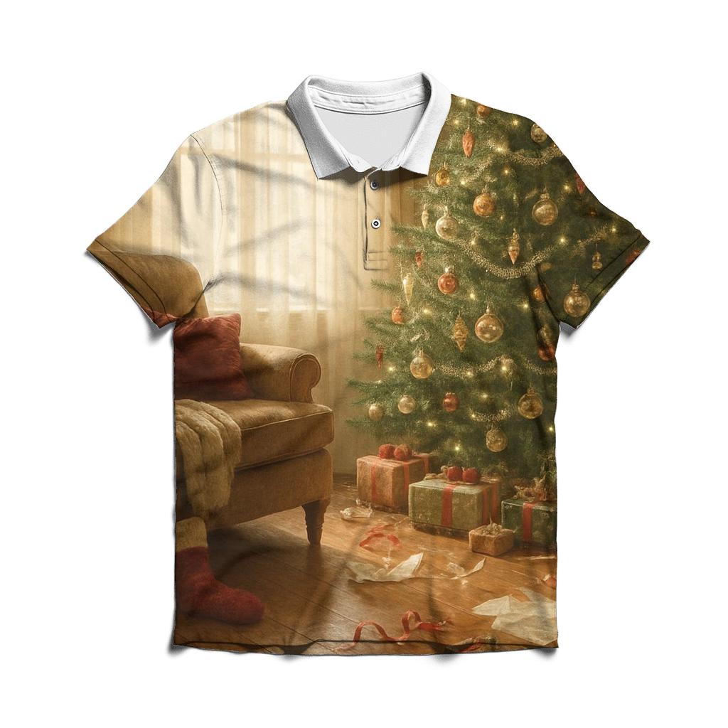 Christmas Morning Sunlight On The Tree personalized polo shirts
