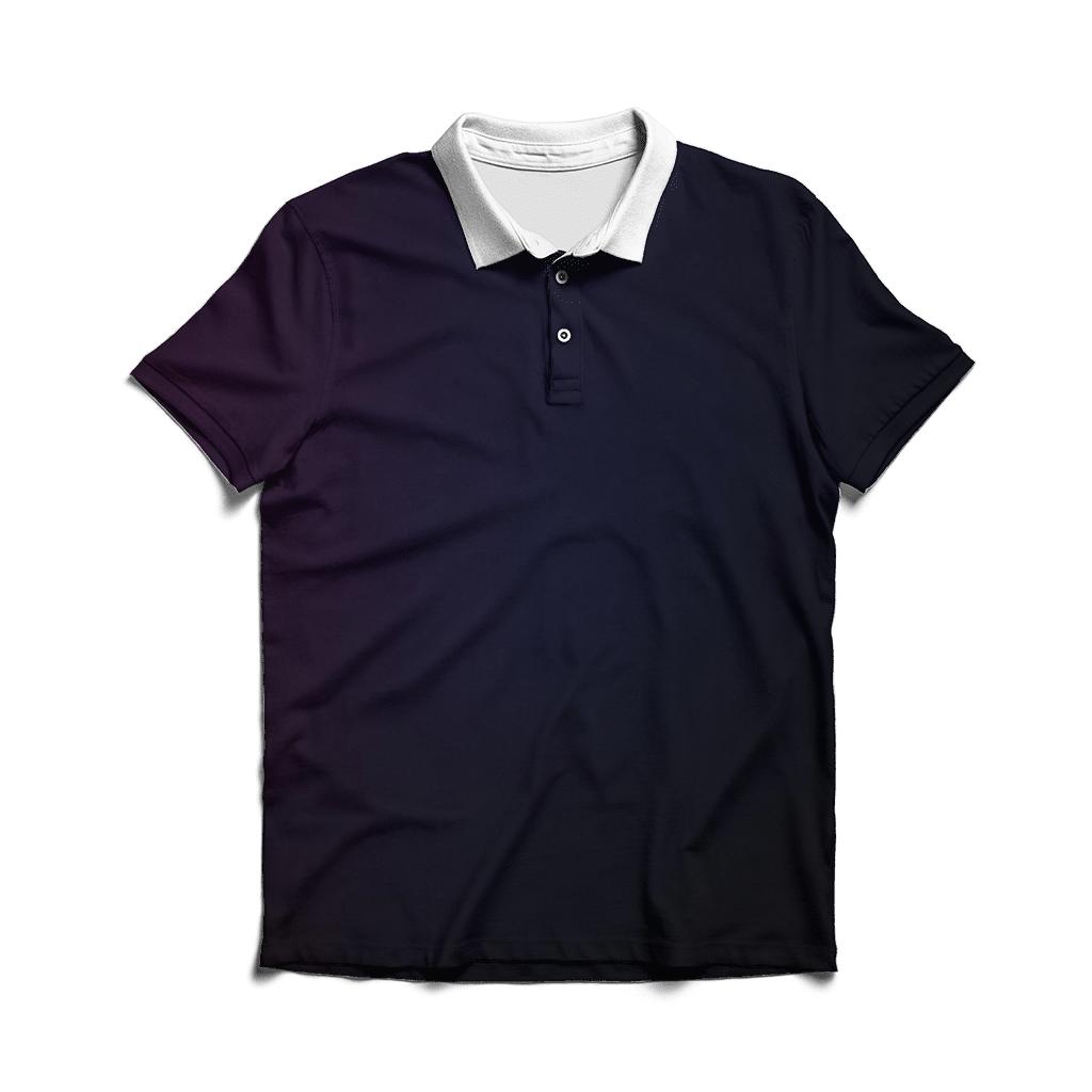 Plum To Midnight Fade embroidered polo tops