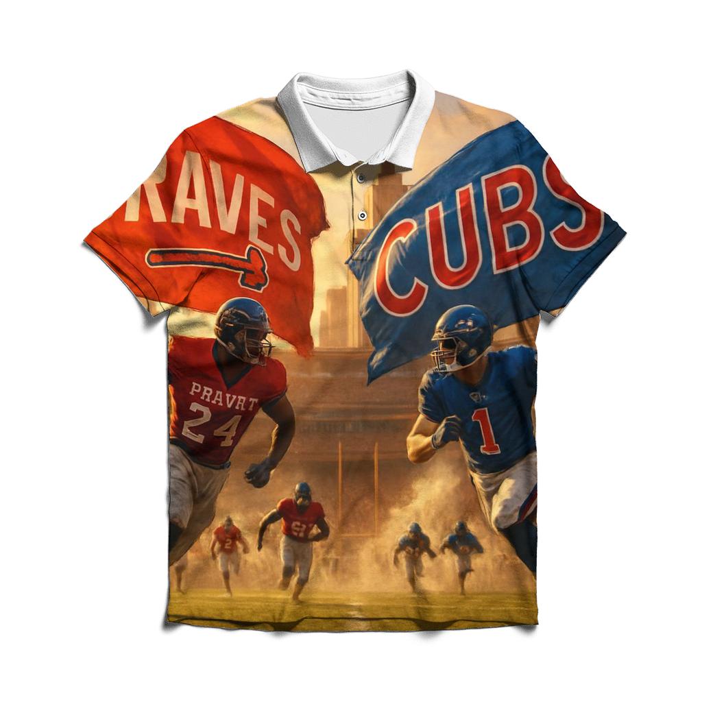 Rival Flags Over Peachtree Gridiron casual sports polo shirts