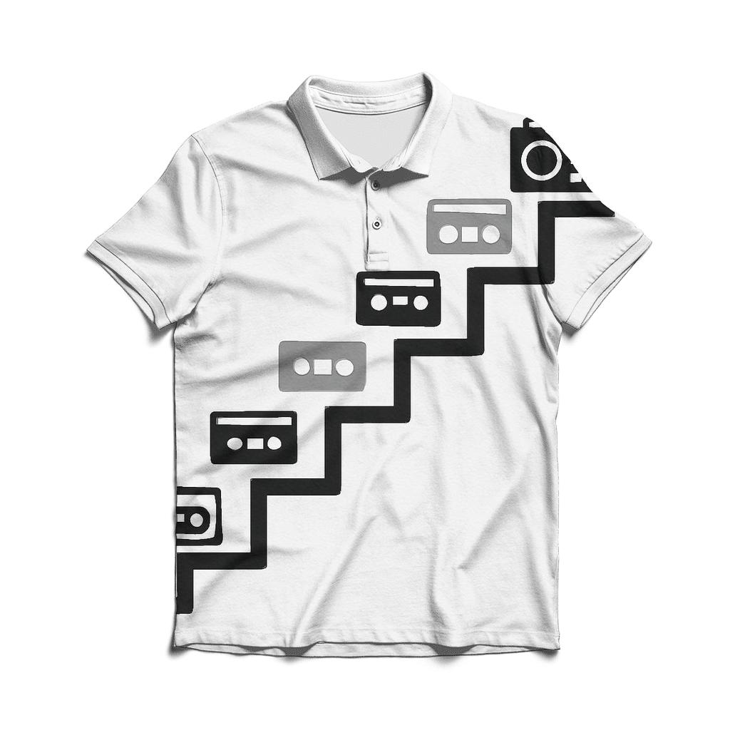 Analog Signal Staircase branded logo polo shirts