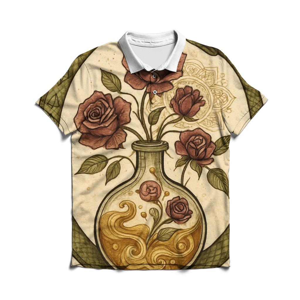 Alchemical Garden Ouroboros personalized polo shirts