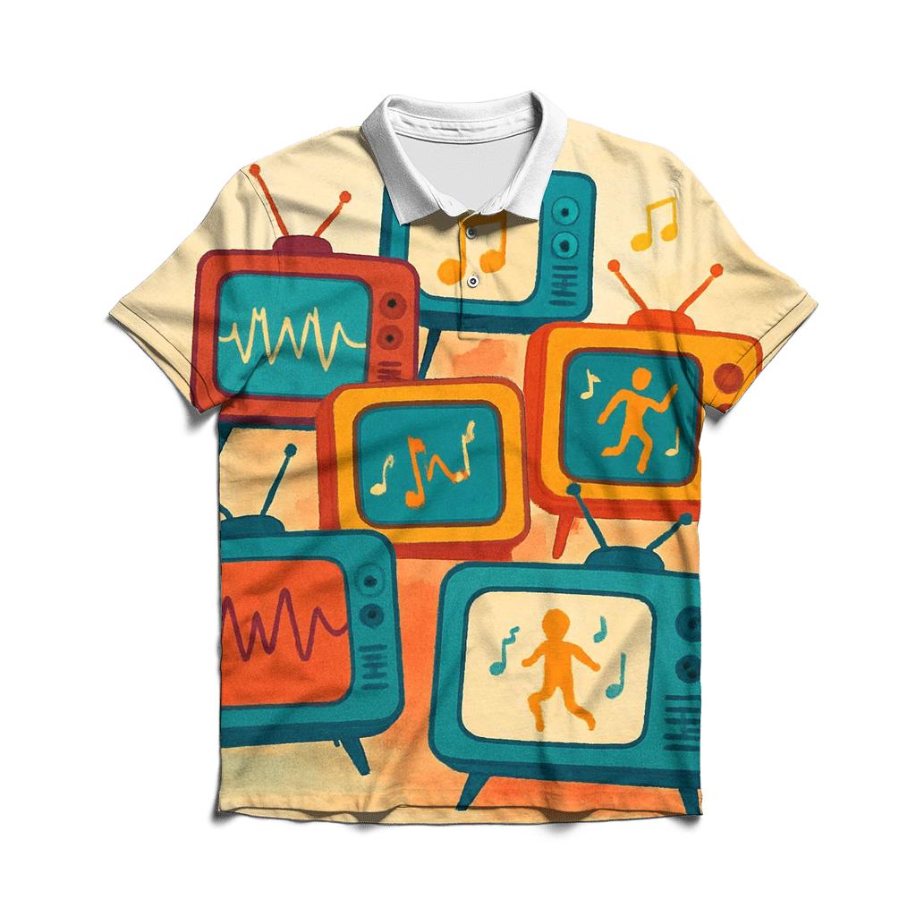 TV Remix Collage casual sports polo shirts