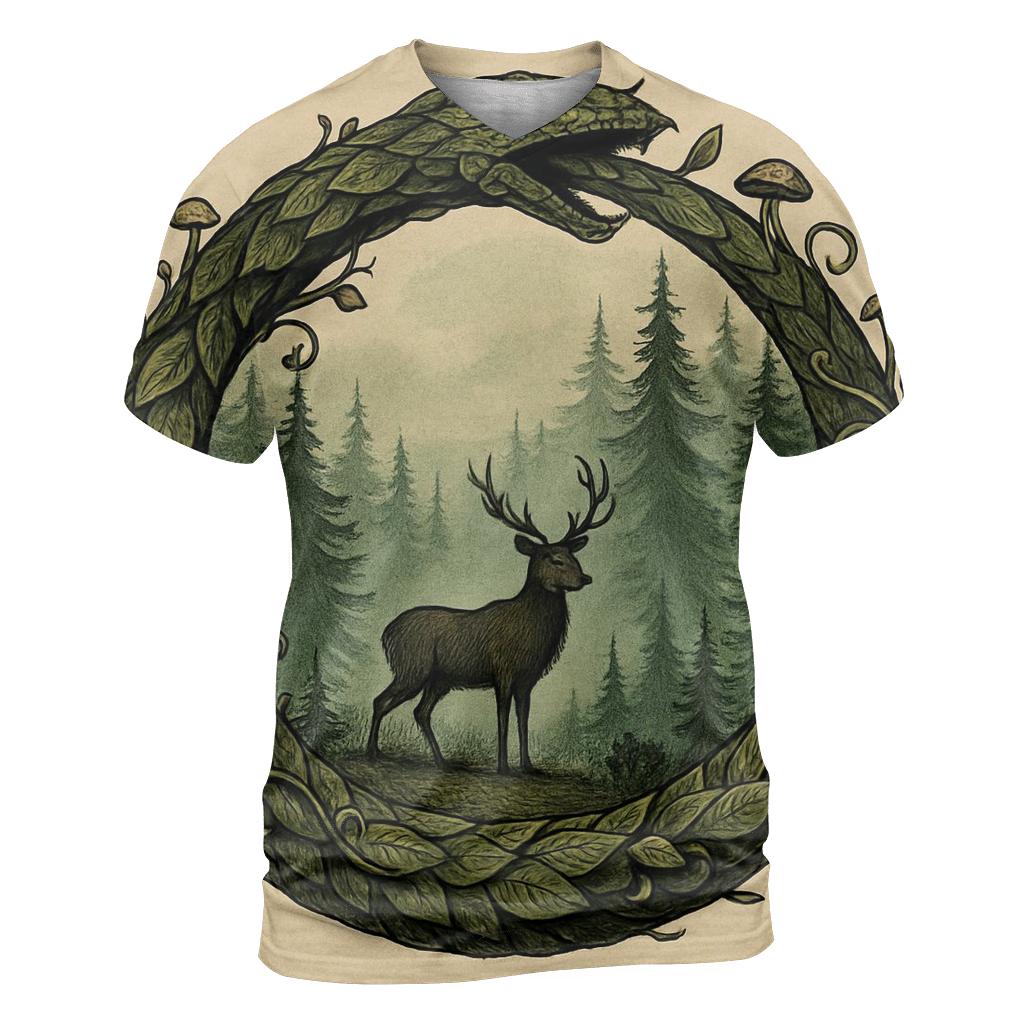 Forest Ring Ouroboros Guardian designer pattern shirts