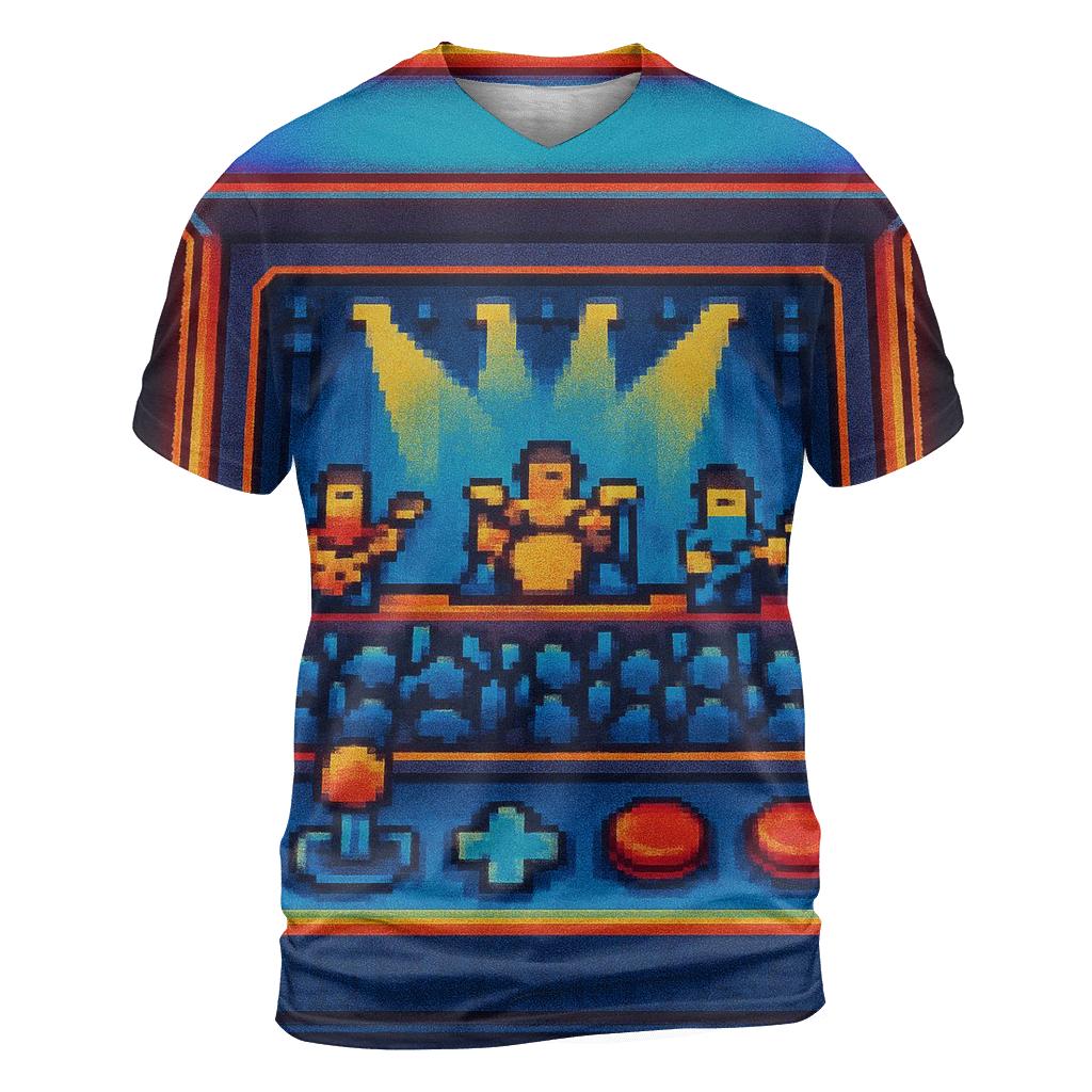 Pixel Pop Arcade Stage custom all-over print shirts
