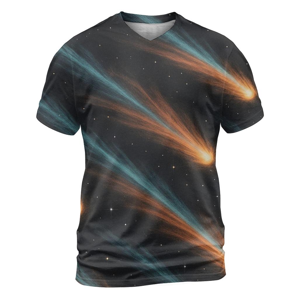Comet Crossing Dust Fan creative print fashion shirts