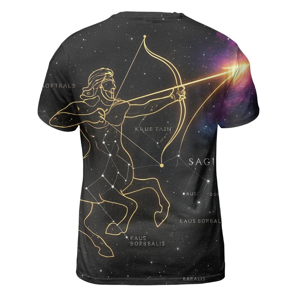 Sagittarius Galactic Archer Trajectory trendy printed shirt styles
