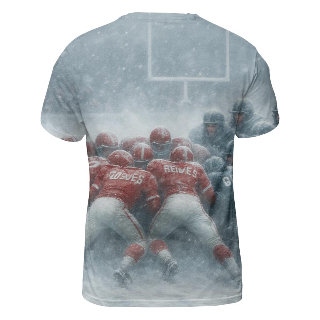 Frozen Tundra Brave Charge vibrant all-over design tees