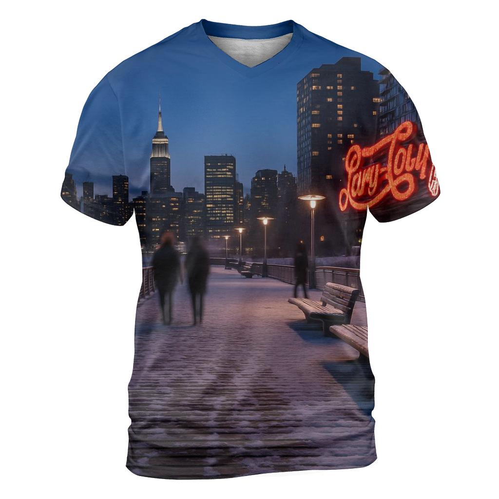 Winter Evening From Gantry Plaza State Park vibrant all-over design tees