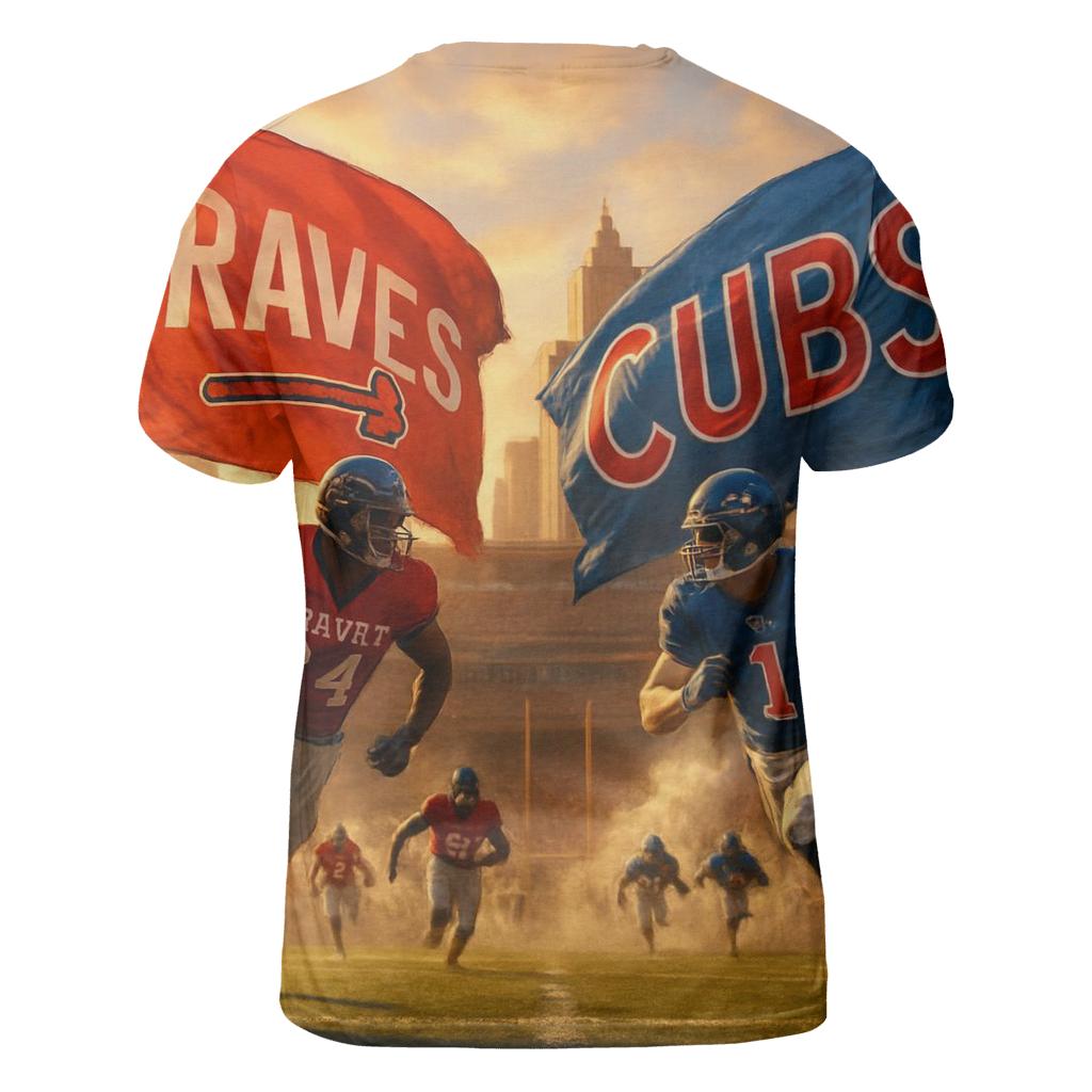 Rival Flags Over Peachtree Gridiron statement graphic shirts