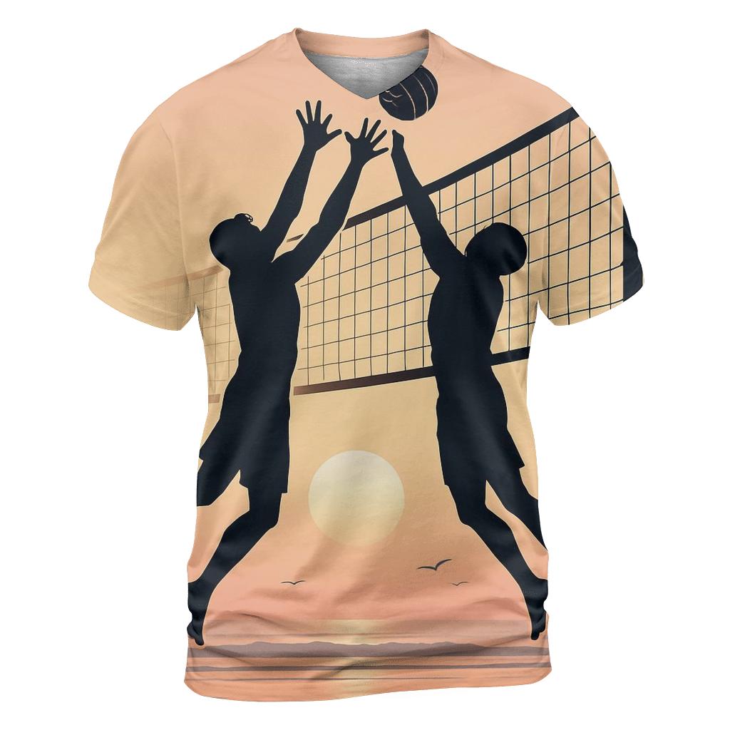 Sunrise Beach Volleyball Silhouettes personalized full print shirts