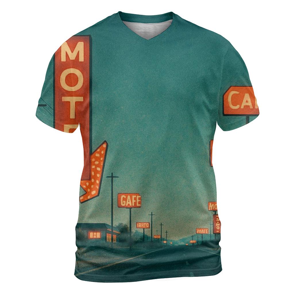 Retro Motel Roadside Signscape unique graphic print tees