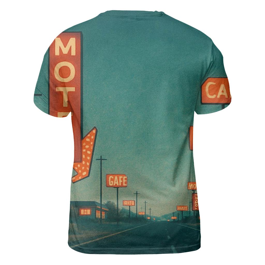Retro Motel Roadside Signscape unique graphic print tees