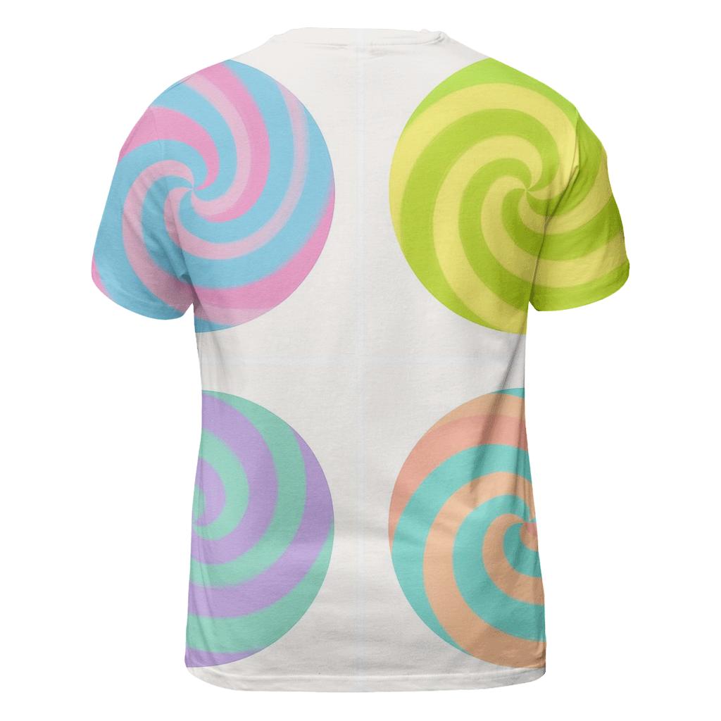 Candy Swirl Quad Spiral trendy printed shirt styles