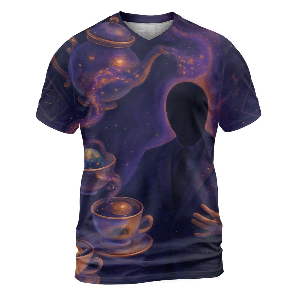 Cosmic Tea Party Roulette trendy printed shirt styles