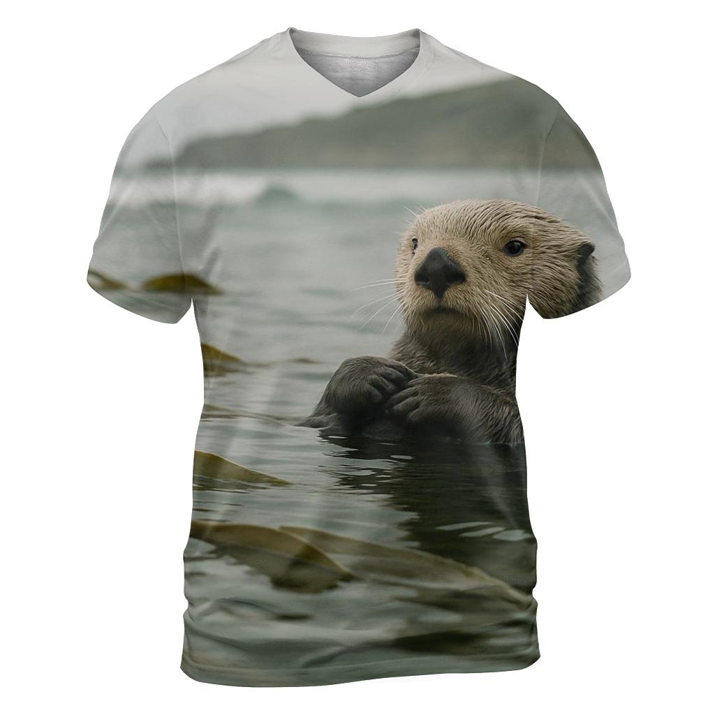 Kelp Forest Sea Otter Rest statement graphic shirts