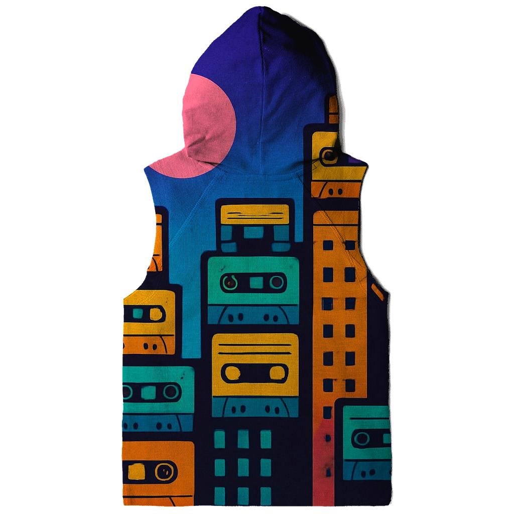 Retro Cassette Skyline zip-up hoodies